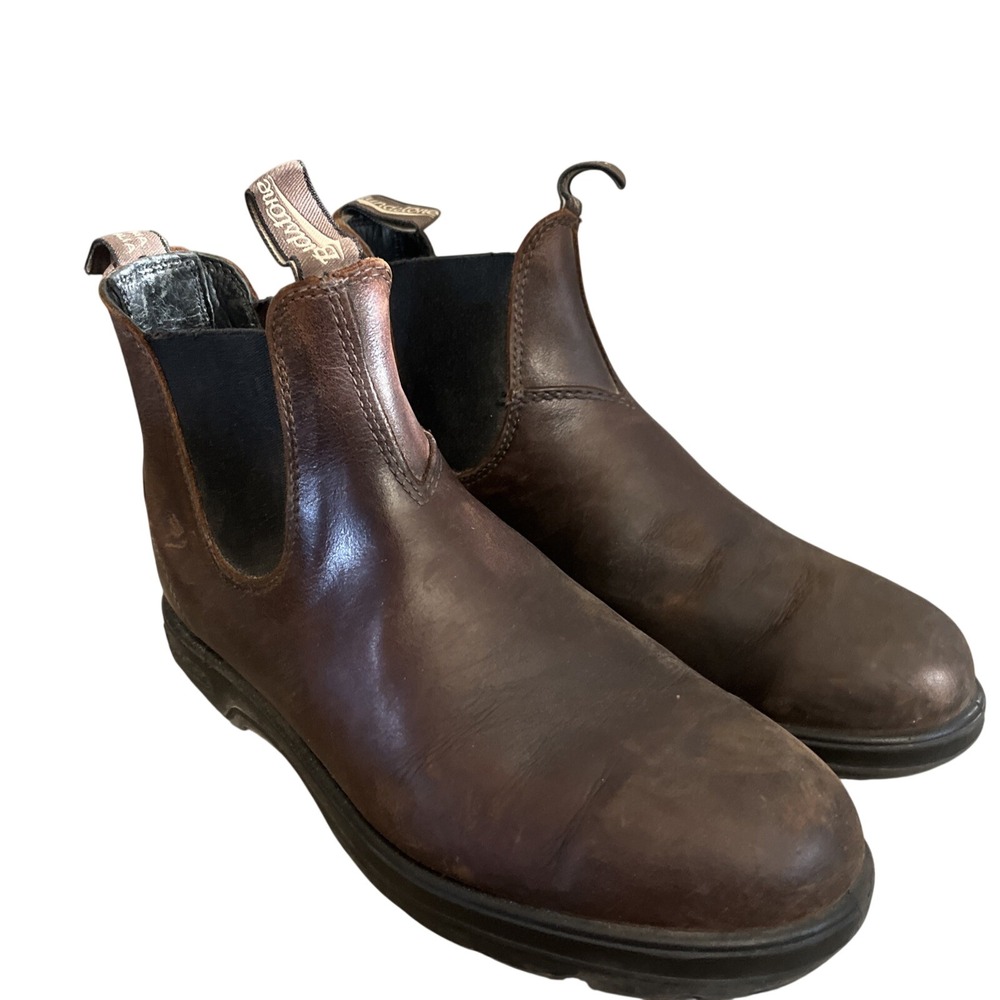 Blundstone Boots Mens 10.5 Brown 500 Chelsea Leather Water Resistant Australian